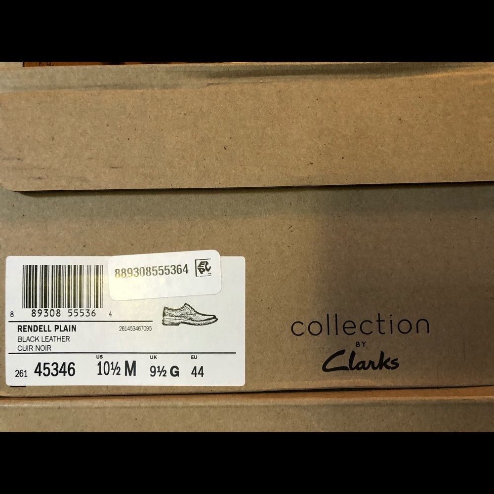 Brand new men Clarks black leather casual oxford - Picture 12 of 14
